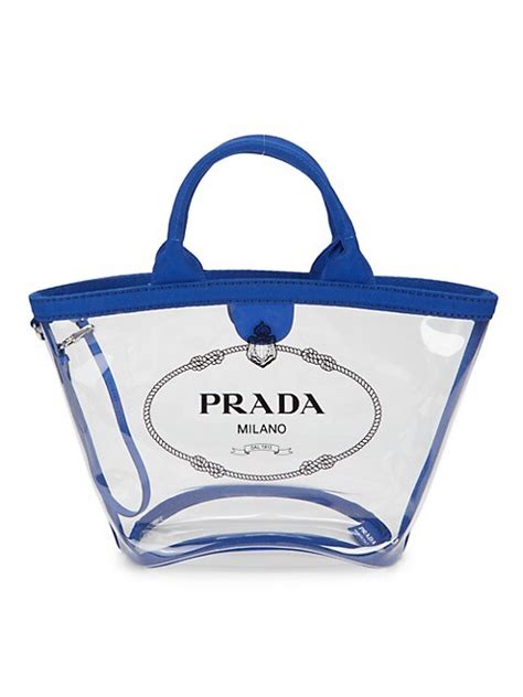 prada clear tote bag